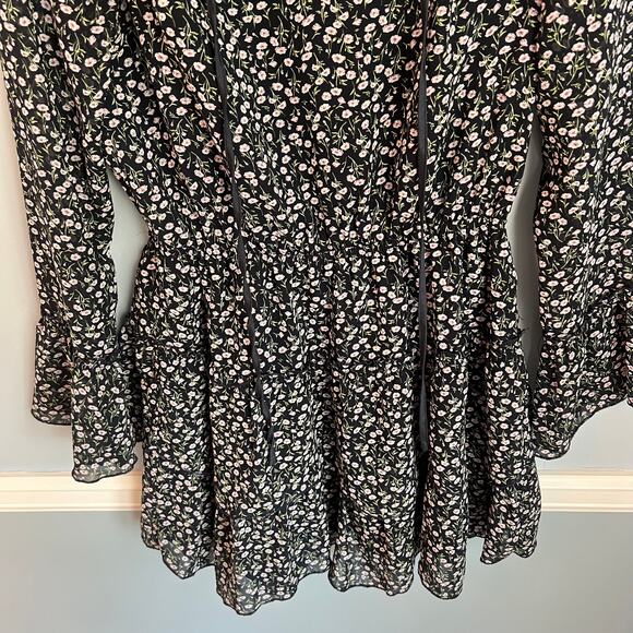 Lulus Navy Blue Flowered Dress Size Small Preloved - Picture 4 of 14